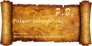 Pulger Doloróza névjegykártya